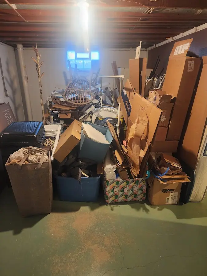 Roll-off dumpster container at job site for Construction Dumpster Rental in Brecknock